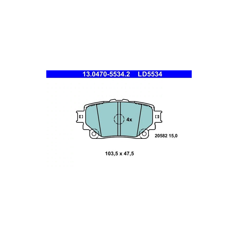 ATE 13.0470-5534.2 Brake Pad Set