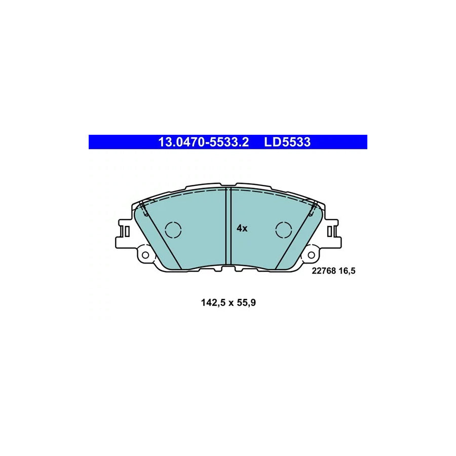 ATE 13.0470-5533.2 Brake Pad Set