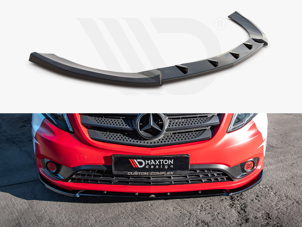 Maxton Design ME-VI-W447F-FD2T Front Splitter V.2 Mercedes Vito W447 Facelift (2020-) | ML Performance UK Car Parts