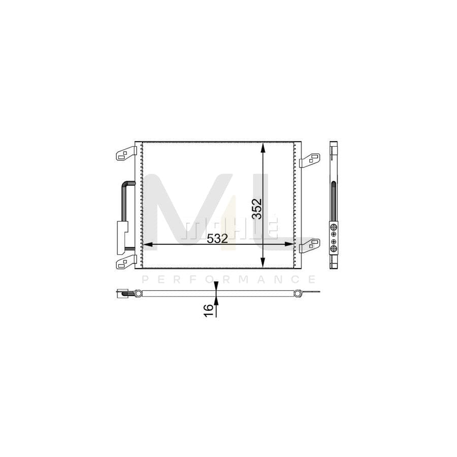 MAHLE ORIGINAL AC 328 000S Air conditioning condenser for LANCIA LYBRA without dryer | ML Performance Car Parts