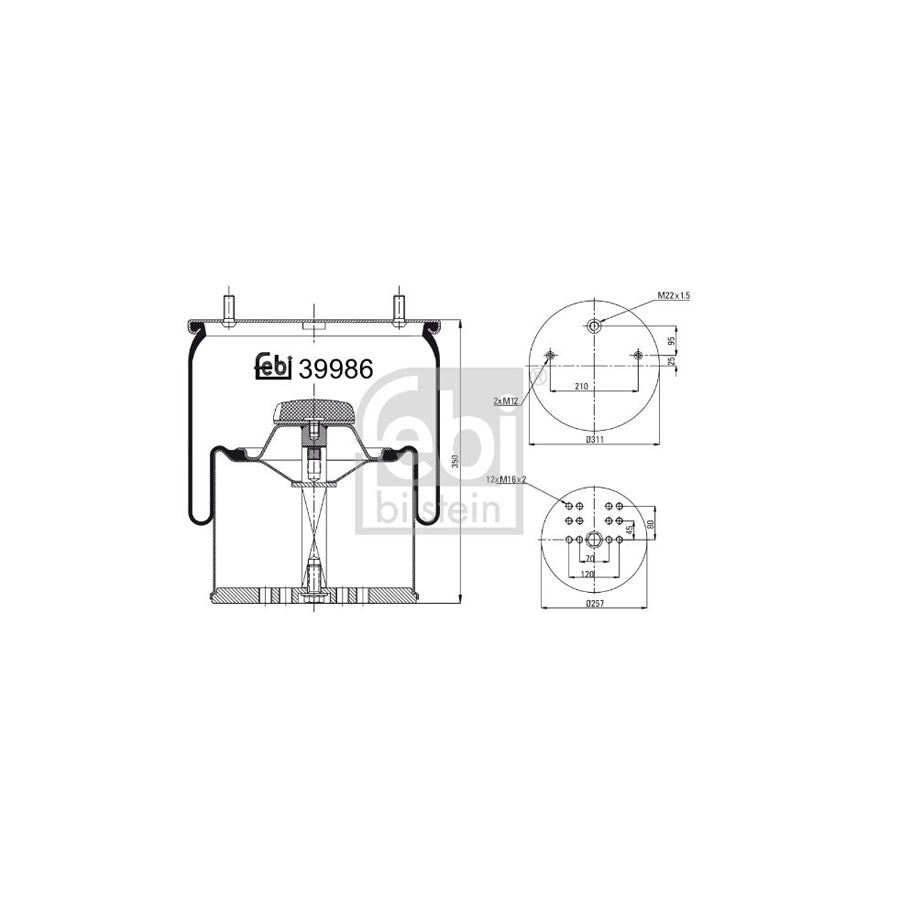 Febi Bilstein 39986 Boot, Air Suspension