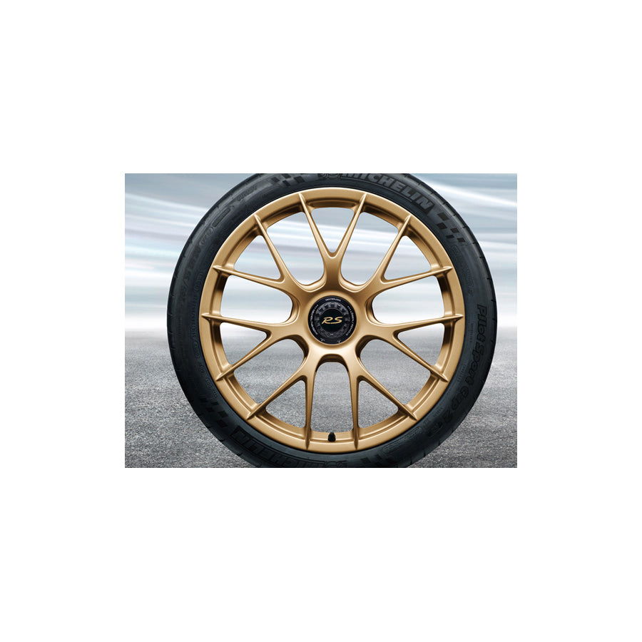 Genuine Porsche 20/21 991 2 Gt3 Rs Magnesium, In Aurum (Satin-Gloss) Alloy Wheels Original Porsche | ML Performance UK Car Parts