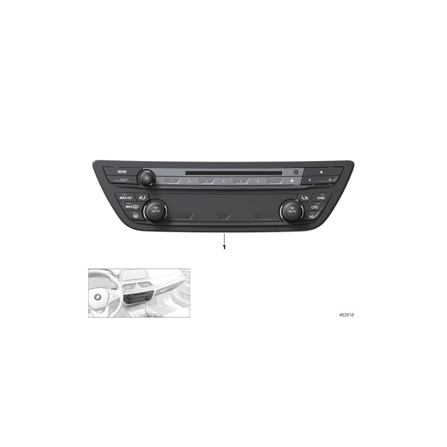 Genuine BMW 61316993478 G11 G12 Rep. Kit For Radio/Climate Cont. Panel (Inc. 740Le, 740LeX & 750dX) | ML Performance UK