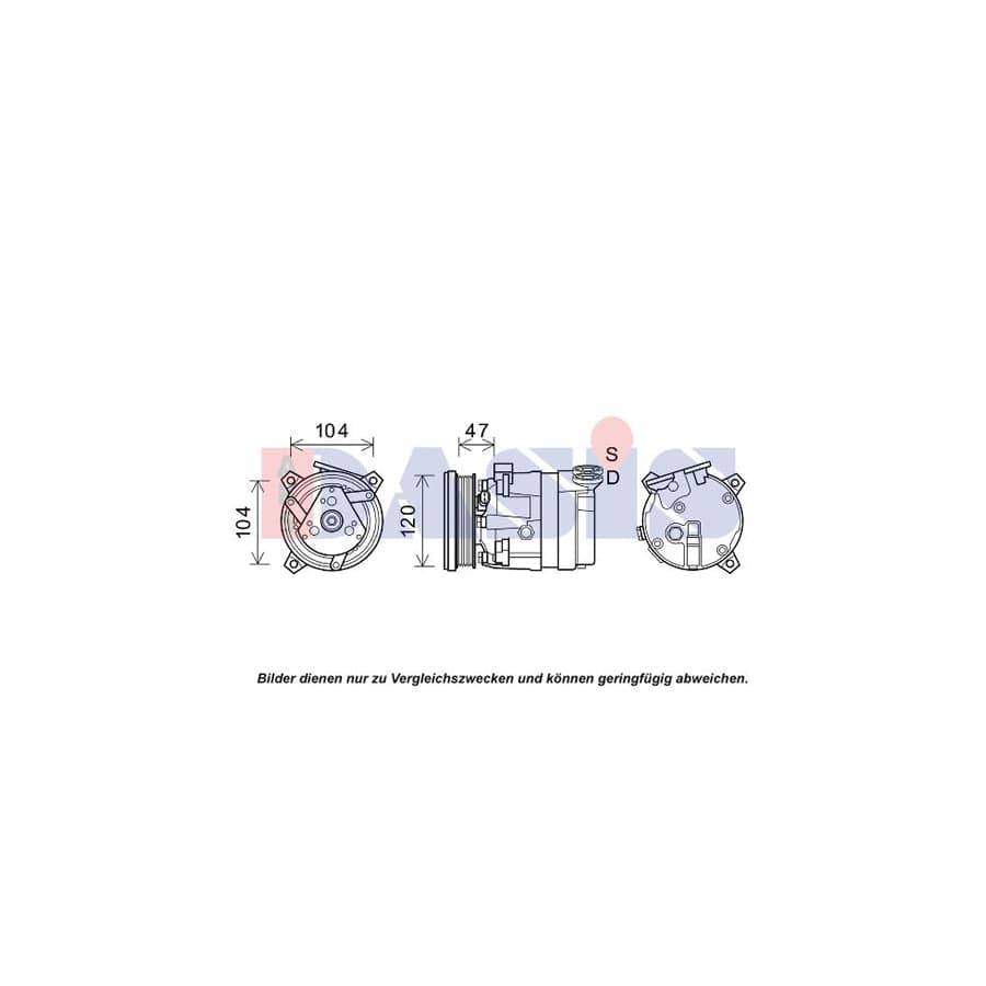 AKS Dasis 852828N Compressor, Air Conditioning | ML Performance UK