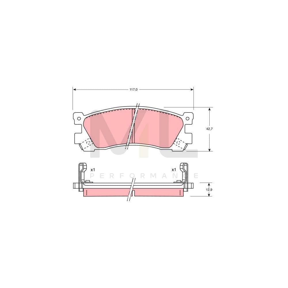 TRW Gdb746 Brake Pad Set With Acoustic Wear Warning | ML Performance Car Parts