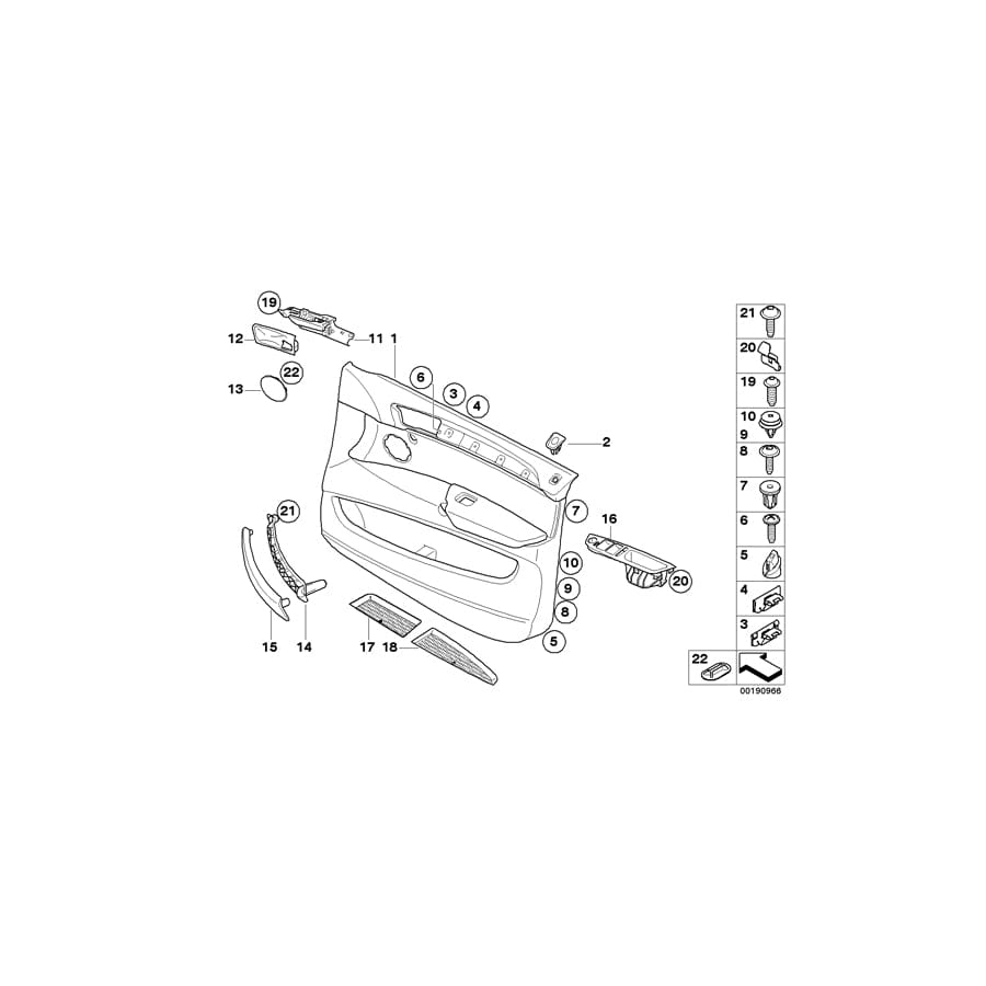 Genuine BMW 51417243403 E70 E70 Door Panel, Leather, Front Left SCHWARZ (Inc. X5 40iX & X5 M) | ML Performance UK Car Parts