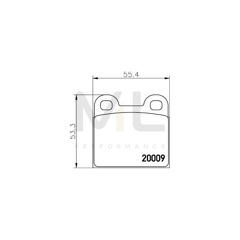 Hella 8DB 355 006-991 Brake Pad Set Not Prepared For Wear Indicator | ML Performance Car Parts