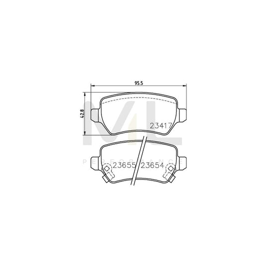 Hella 8DB 355 018-781 Brake Pad Set With Acoustic Wear Warning, With Brake Caliper Screws, With Accessories | ML Performance Car Parts