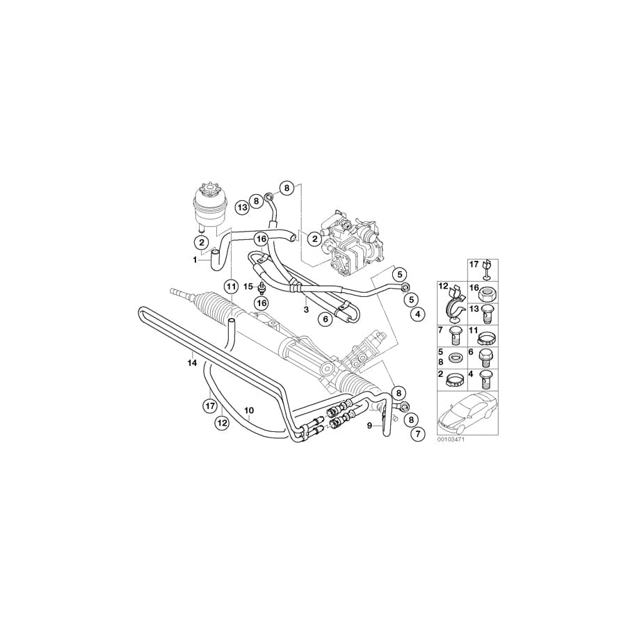 Genuine BMW 32416774212 E46 Pressure Hose Assy (Inc. 318Ci, 316Ci & 318i) | ML Performance UK Car Parts