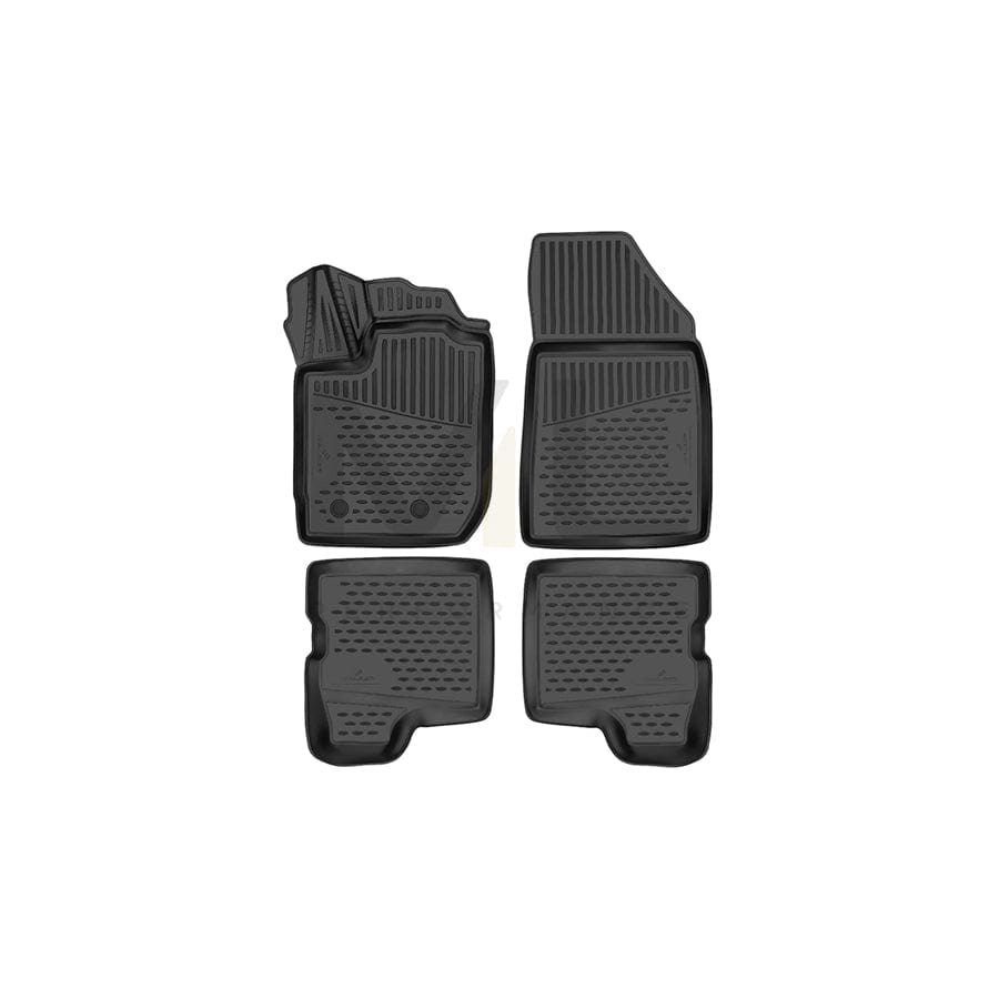 WALSER Tailored, XTR 75243 Floor mat set Elastomer, Front and Rear, Black | ML Performance Car Parts