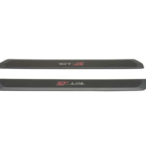 GENUINE FORD 2544750 SCUFF PLATES FRONT, BLACK WITH RED AND WHITE ILLUMINATED ST-LINE LOGO | ML Performance UK