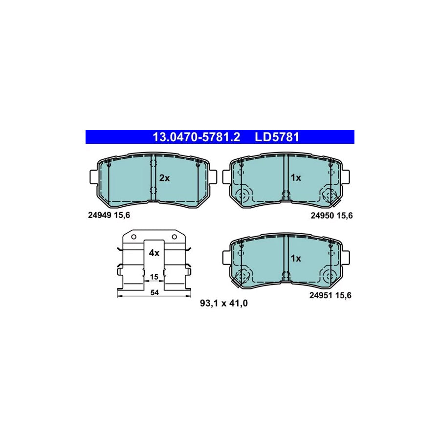 ATE 13.0470-5781.2 Brake Pad Set