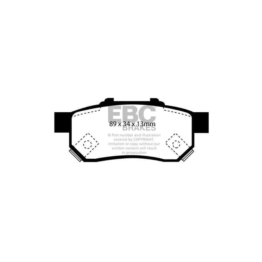 EBC PDKR383 Honda Civic Ultimax Rear Brake Pad & Plain Disc Kit - Akebono Caliper 2 | ML Performance UK Car Parts