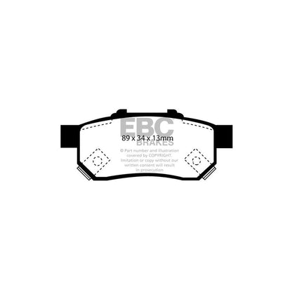 EBC PDKR383 Honda Civic Ultimax Rear Brake Pad & Plain Disc Kit - Akebono Caliper 2 | ML Performance UK Car Parts