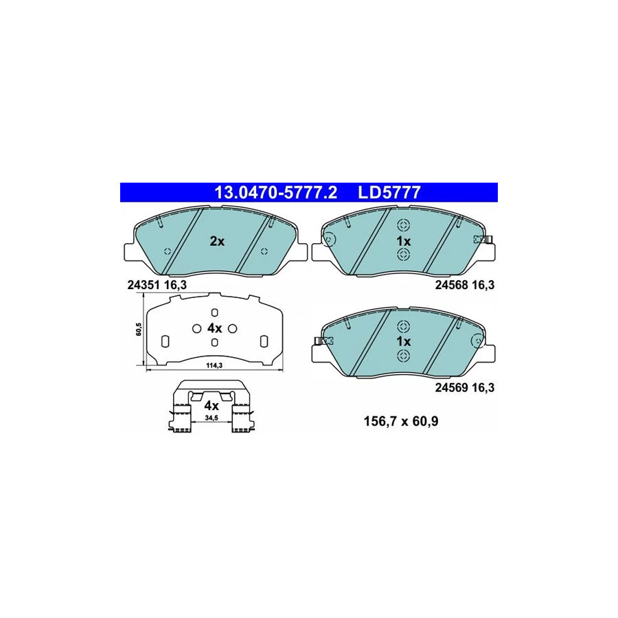 ATE 13.0470-5777.2 Brake Pad Set