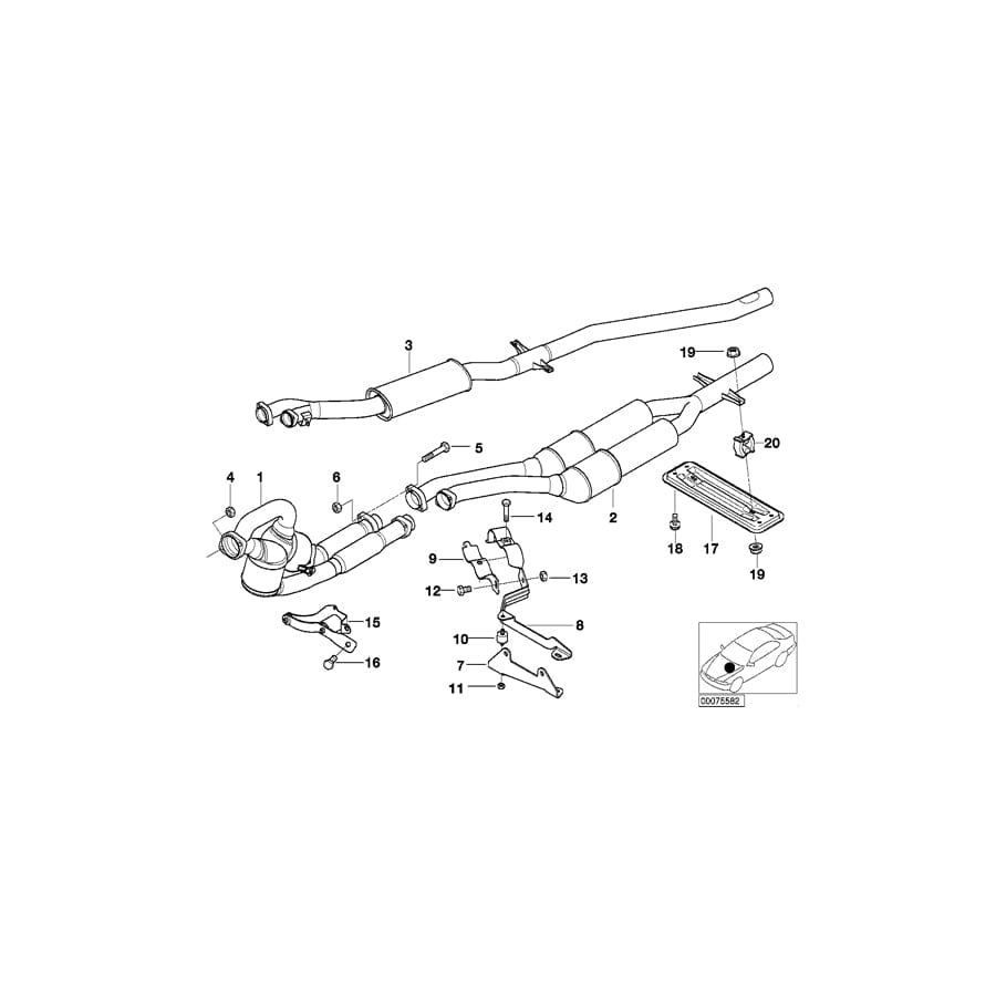 Genuine BMW 18317785961 E39 Exch Catalytic Converter Close To Engine EU3 (Inc. 525d & 530d) | ML Performance UK Car Parts