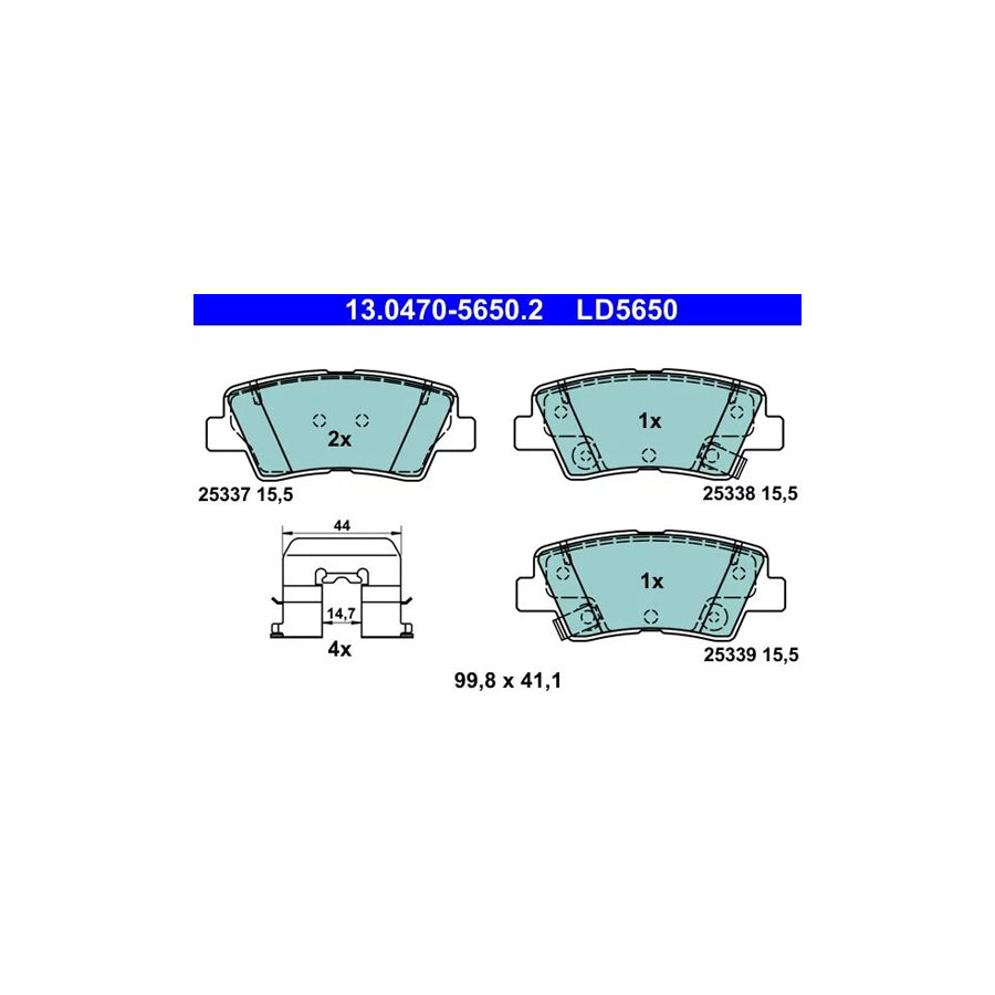 ATE 13.0470-5650.2 Brake Pad Set