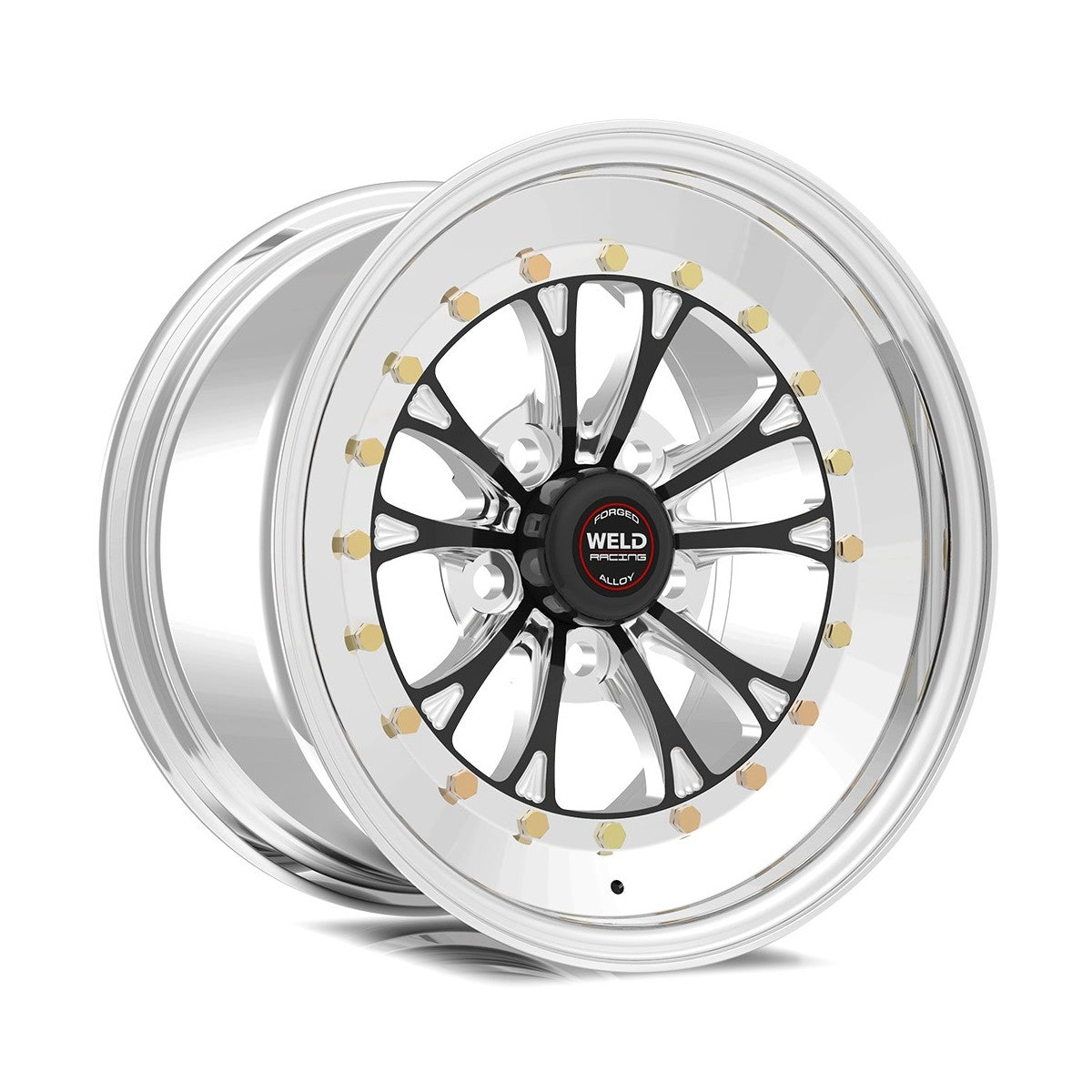 Weld 794B-58280 Vitesse Wheel 15x8 5x4.75 ET25 BS5.5 Black Center - Polished Shell