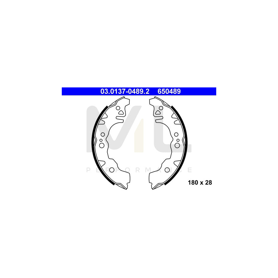 ATE 03.0137-0489.2 Brake Shoe Set without lever | ML Performance Car Parts