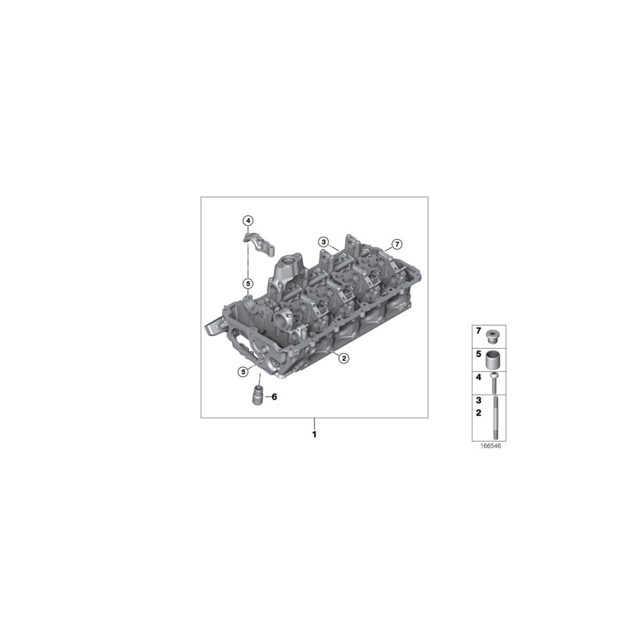 Genuine BMW 11127586173 E70 E71 Cylinder Head Zyl.1-4 (Inc. X5 M & X6 M) | ML Performance UK Car Parts