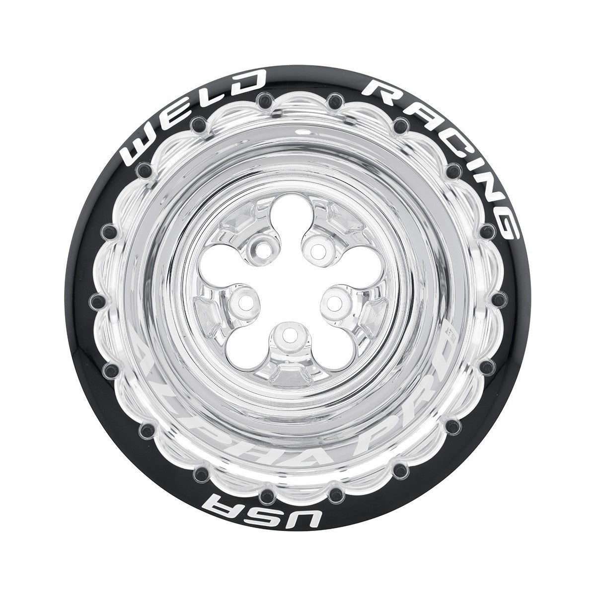 Weld 83XP-514412MP Alpha-1 Pro Wheel 15x14 5x5 ET-165 BS1 Polished Center - Polished Shell