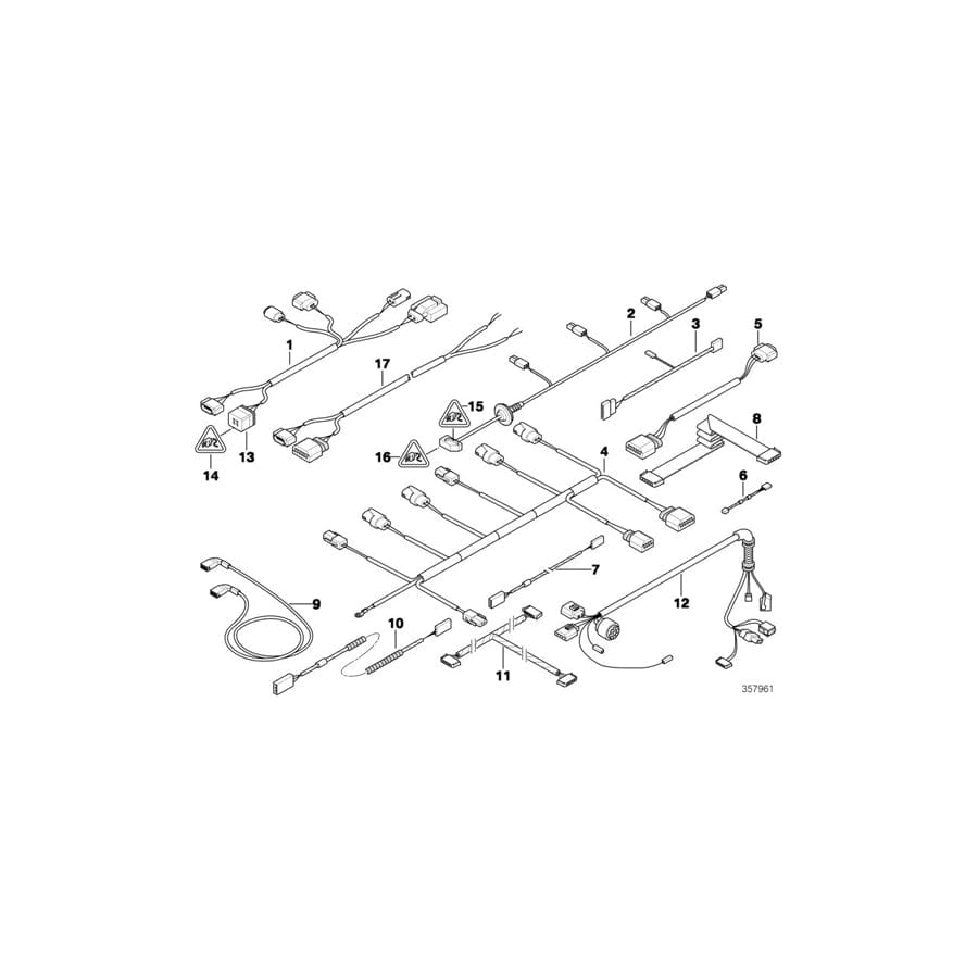 Genuine BMW 61126928376 E60 E63 E61 Wiring Set, Ars, Valve Block (Inc. 645Ci, 530i & 545i) | ML Performance UK Car Parts