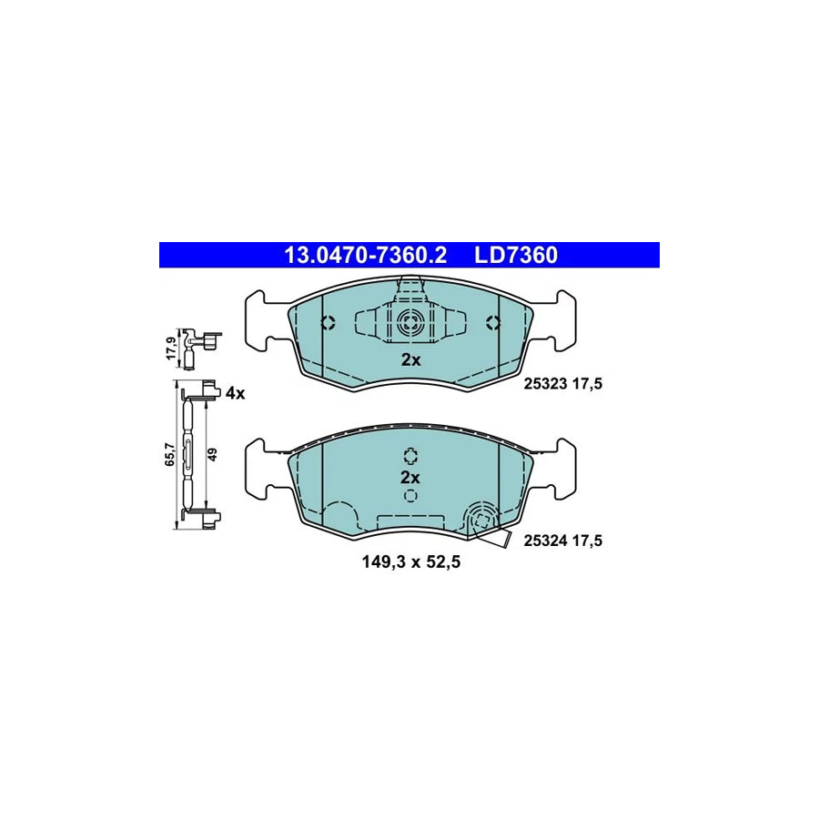 ATE 13.0470-7360.2 Brake Pad Set