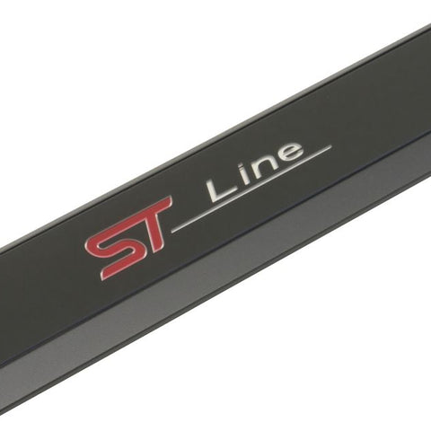 GENUINE FORD 2544750 SCUFF PLATES FRONT, BLACK WITH RED AND WHITE ILLUMINATED ST-LINE LOGO | ML Performance UK