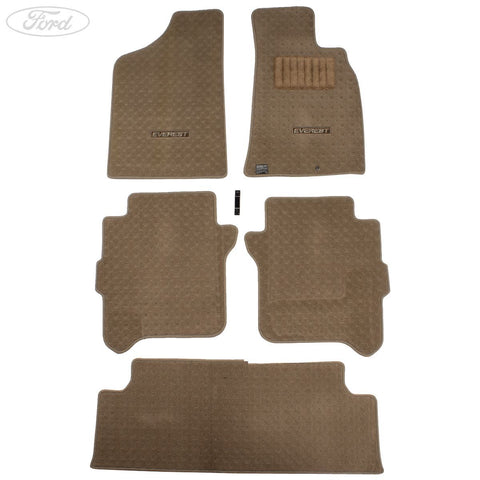 GENUINE FORD 1488947 EVEREST FRONT & REAR FLOOR CARPET MATS KIT VELOUR 2009-2015 | ML Performance UK