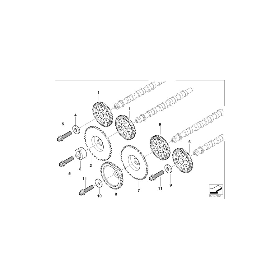 Genuine BMW 11317788314 E38 E65 Camshaft Sprocket Zyl. 5-8 (Inc. 740d) | ML Performance UK Car Parts