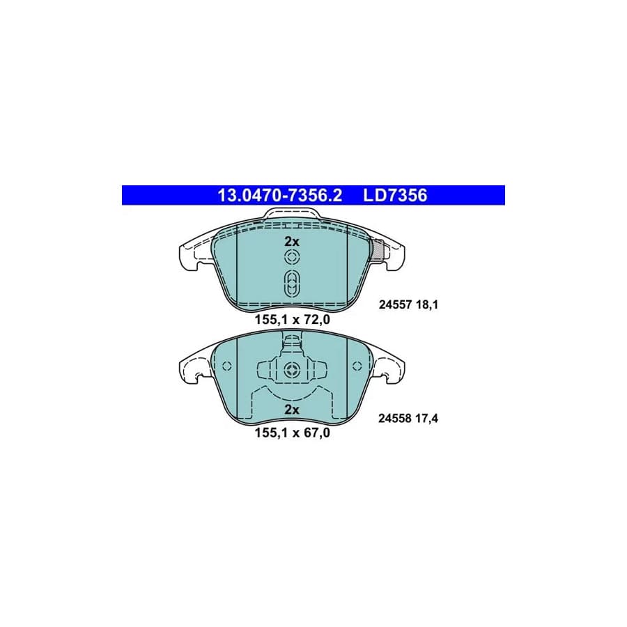 ATE 13.0470-7356.2 Brake Pad Set