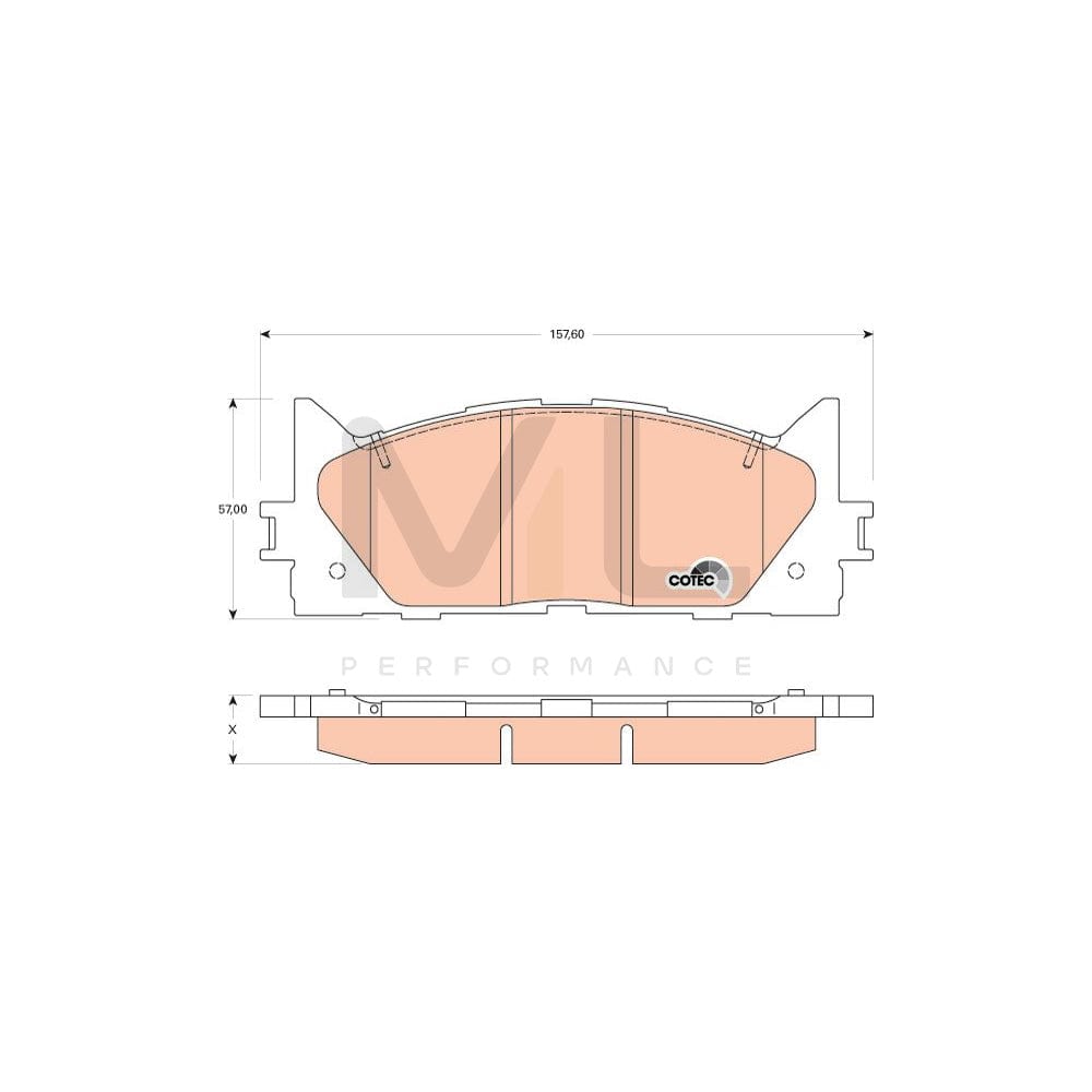 TRW Cotec Gdb3429 Brake Pad Set Not Prepared For Wear Indicator, With Accessories | ML Performance Car Parts