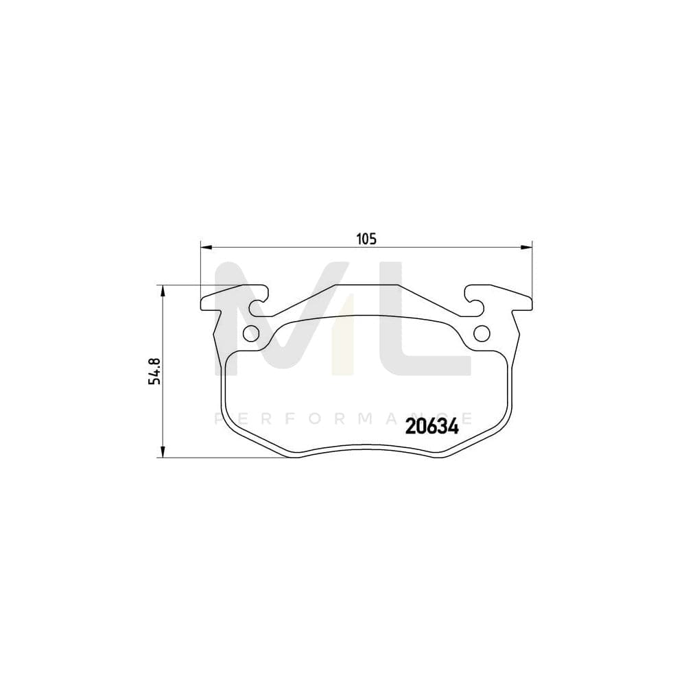 Brembo P 68 020 Brake Pad Set Excl. Wear Warning Contact | ML Performance Car Parts