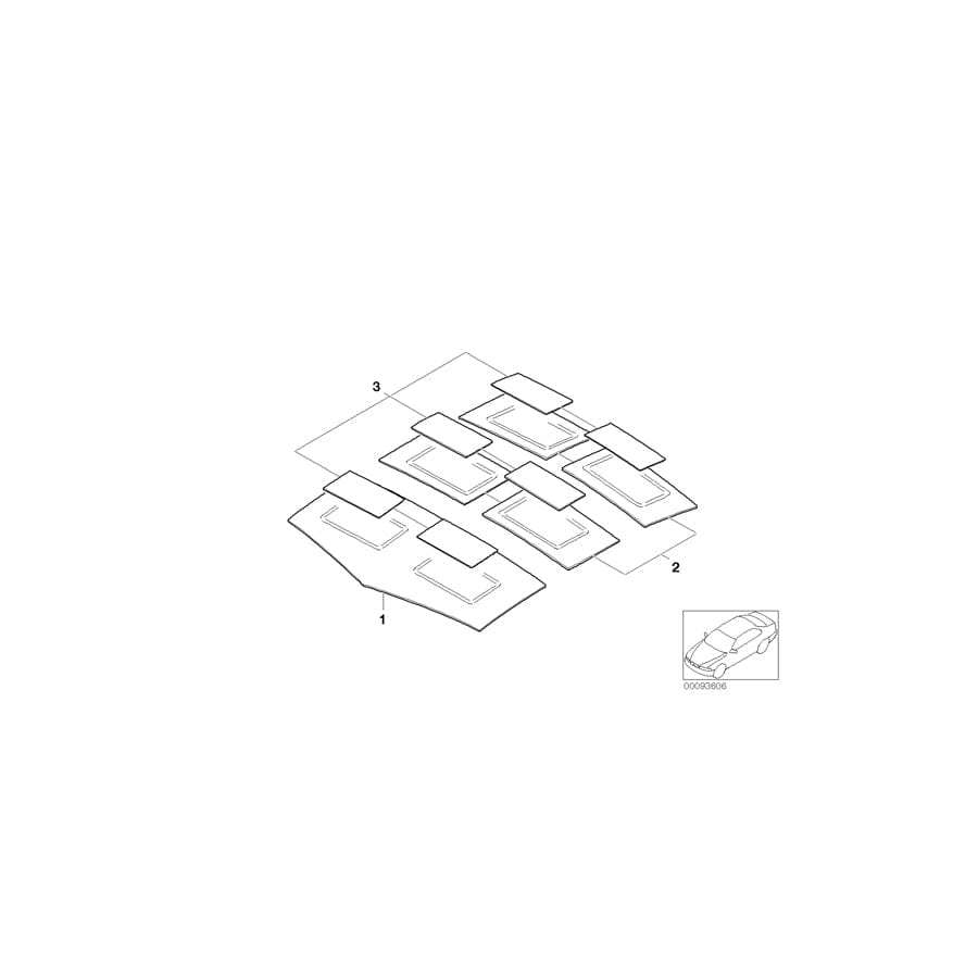 Genuine BMW 51487042896 E65 E66 Sound Insulation, Roof Rear And Center (Inc. 730d, 730Li & 740Li) | ML Performance UK Car Parts