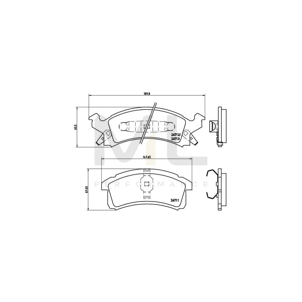 Brembo P 07 004 Brake Pad Set With Acoustic Wear Warning | ML Performance Car Parts