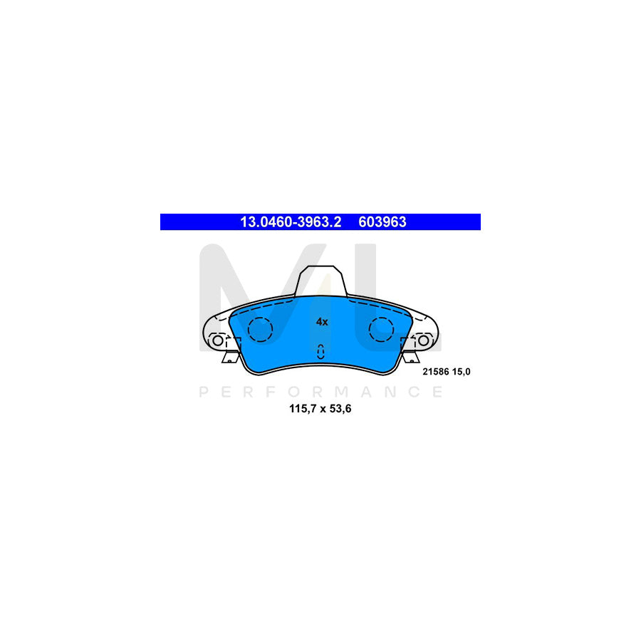 ATE 13.0460-3963.2 Brake pad set excl. wear warning contact | ML Performance Car Parts