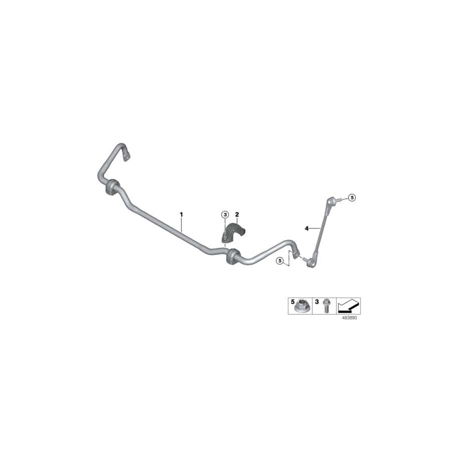 Genuine BMW 31356886035 G01 G02 Swing Support, Front, Left (Inc. X3) | ML Performance UK Car Parts