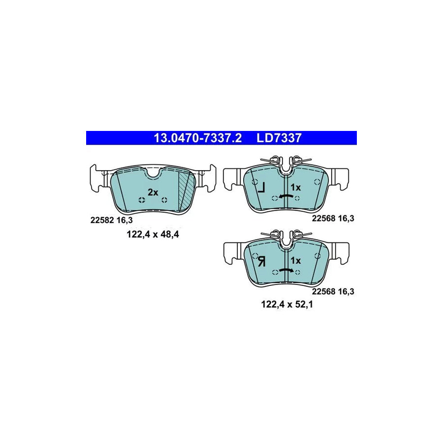 ATE 13.0470-7337.2 Brake Pad Set