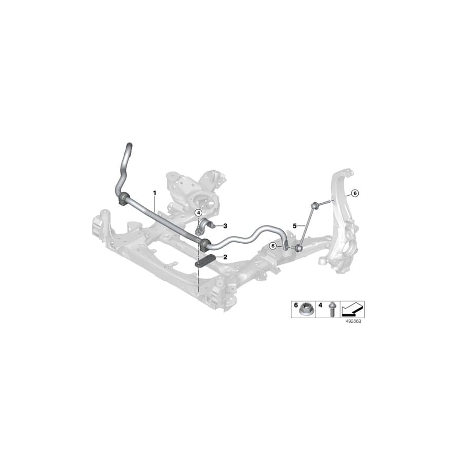 Genuine BMW 31356881808 G06 G05 G07 Swing Support, Front, Right (Inc. X5 50iX, X5 40iX & X6 40i) | ML Performance UK Car Parts