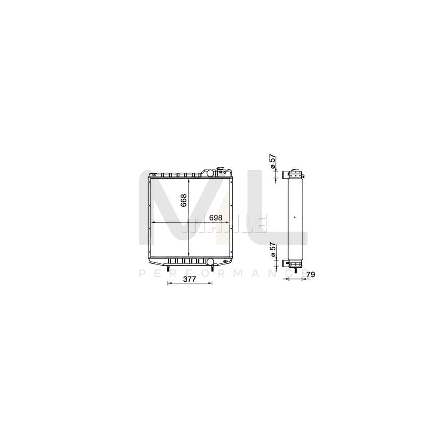 MAHLE ORIGINAL CR 2331 000S Engine radiator with frame, Brazed cooling fins | ML Performance Car Parts