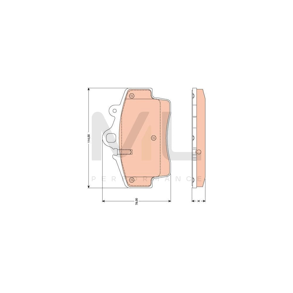 TRW Gdb1756 Brake Pad Set Prepared For Wear Indicator | ML Performance Car Parts