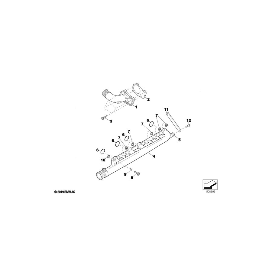 Genuine BMW 11531416093 Coolant Line S42 (Inc. E36 320i) | ML Performance UK Car Parts