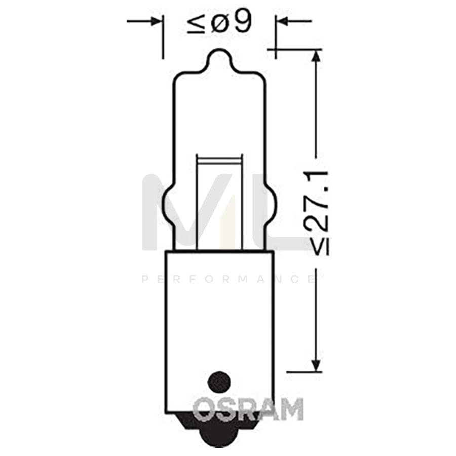 OSRAM ORIGINAL 64111-02B Bulb, interior light Socket Bulb, 12V, 5W | ML Performance Car Parts