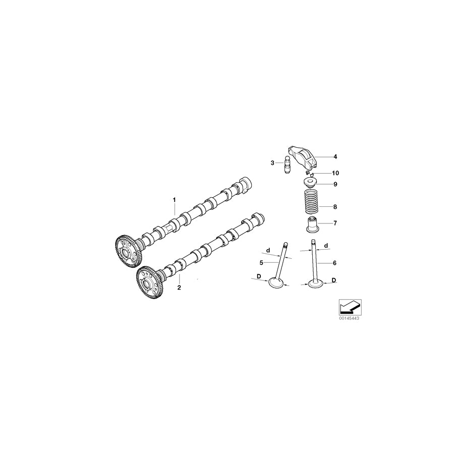 Genuine BMW 11317796541 E65 Camshaft Exhaust Zyl.5-8 (Inc. 745d) | ML Performance UK Car Parts