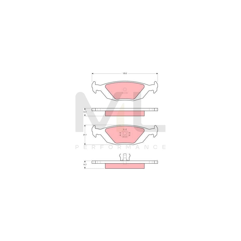 TRW Gdb392 Brake Pad Set Not Prepared For Wear Indicator | ML Performance Car Parts