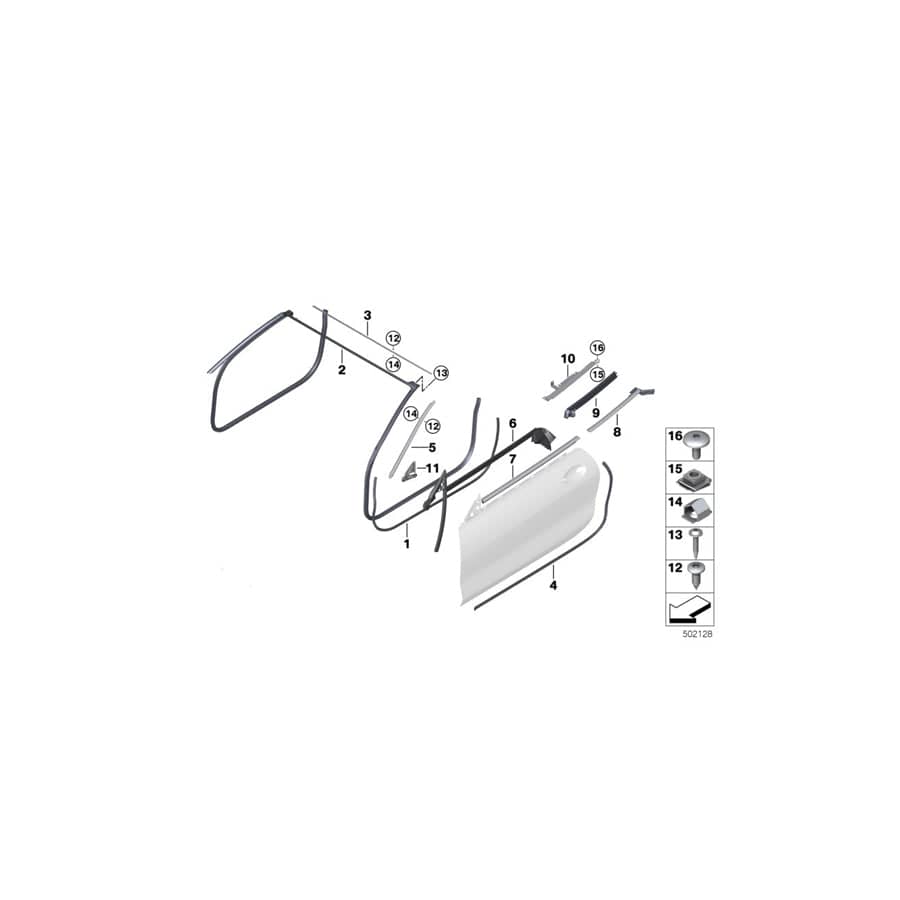 Genuine BMW 51337424849 G15 F92 G14 Channel Sealing,Inside,Door, Front Left (Inc. 840i, M8 & 840iX) | ML Performance UK Car Parts