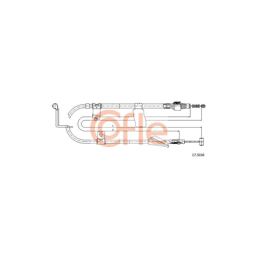 Cofle 17.5036 Hand Brake Cable For Suzuki Baleno