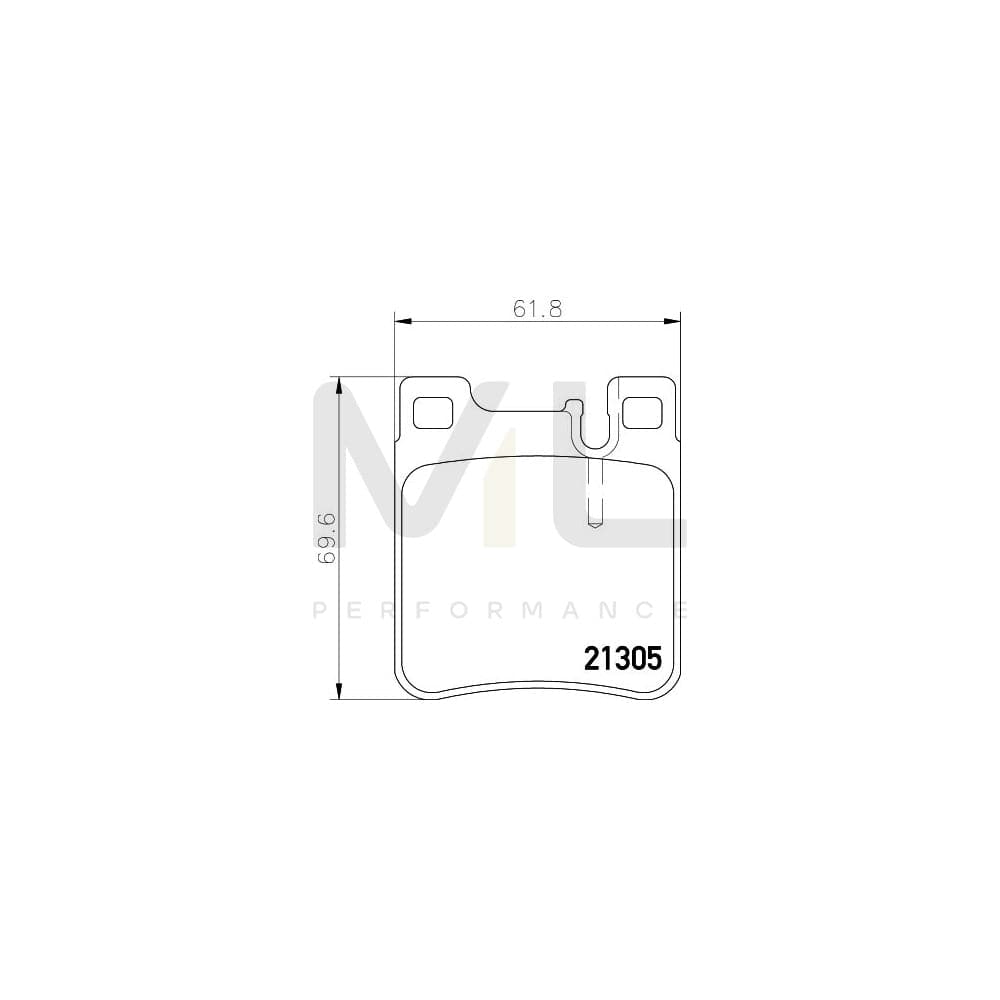 Hella 8DB 355 007-581 Brake Pad Set Prepared For Wear Indicator | ML Performance Car Parts