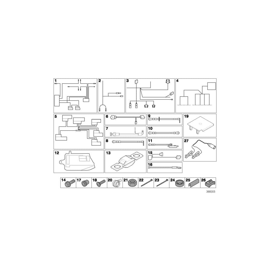 Genuine BMW 61128417501 Cable Harness EXTENSION SST (Inc. M235i Racing) | ML Performance UK Car Parts