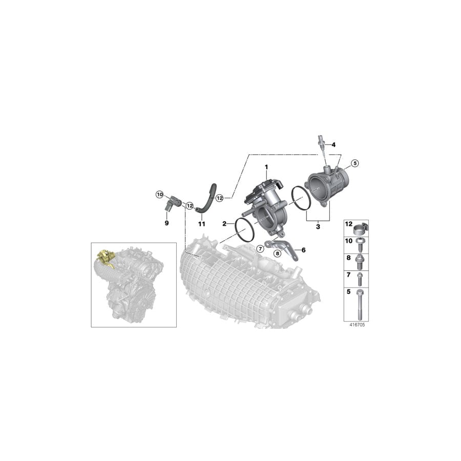 Genuine BMW 13547645966 I15 Screw For Thermoplastic Plastics 6X70 (Inc. i8) | ML Performance UK Car Parts